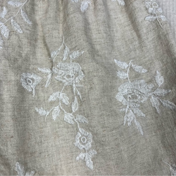 Abercrombie & Fitch Linen Blend Embroidered Pull On Shorts MEDIUM - Picture 16 of 16